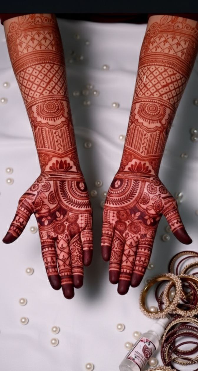 Bridal double Hand design (1pair)