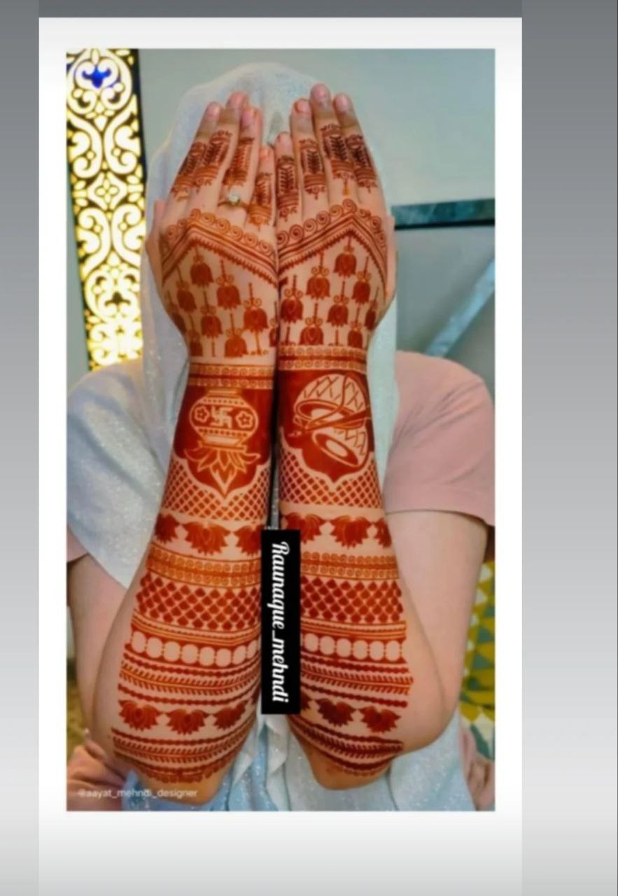 Bridal double hand design (1pair)