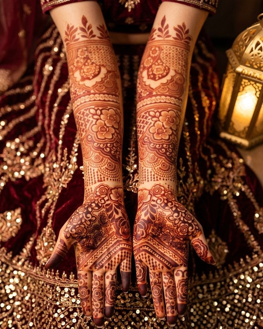 Full Hand Bridal Mehndi (1pair)