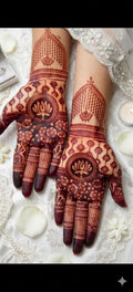 Lotus Mehndi design (1pair)